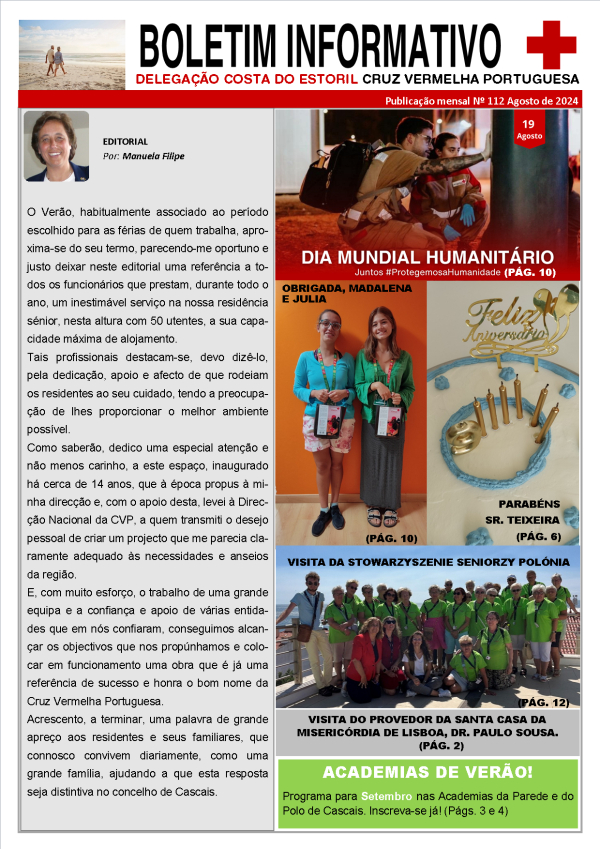 Boletim Informativo 112, Agosto de 2024